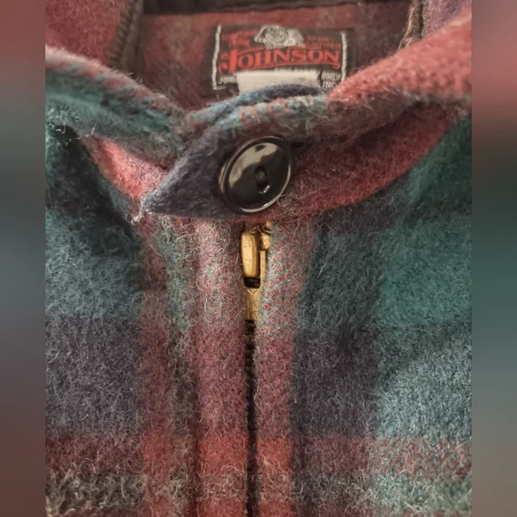 Johnson Hunting Togs Wool Plaid Jacket Vintage - Picture 3 of 7